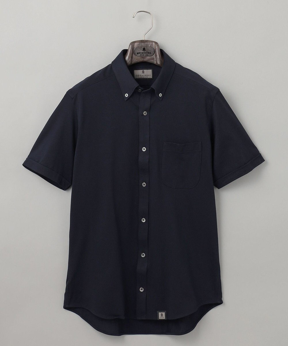 GOTAIRIKU 【吸汗速乾】クールマックス鹿の子 半袖ビズシャツ_ボタンダウン 