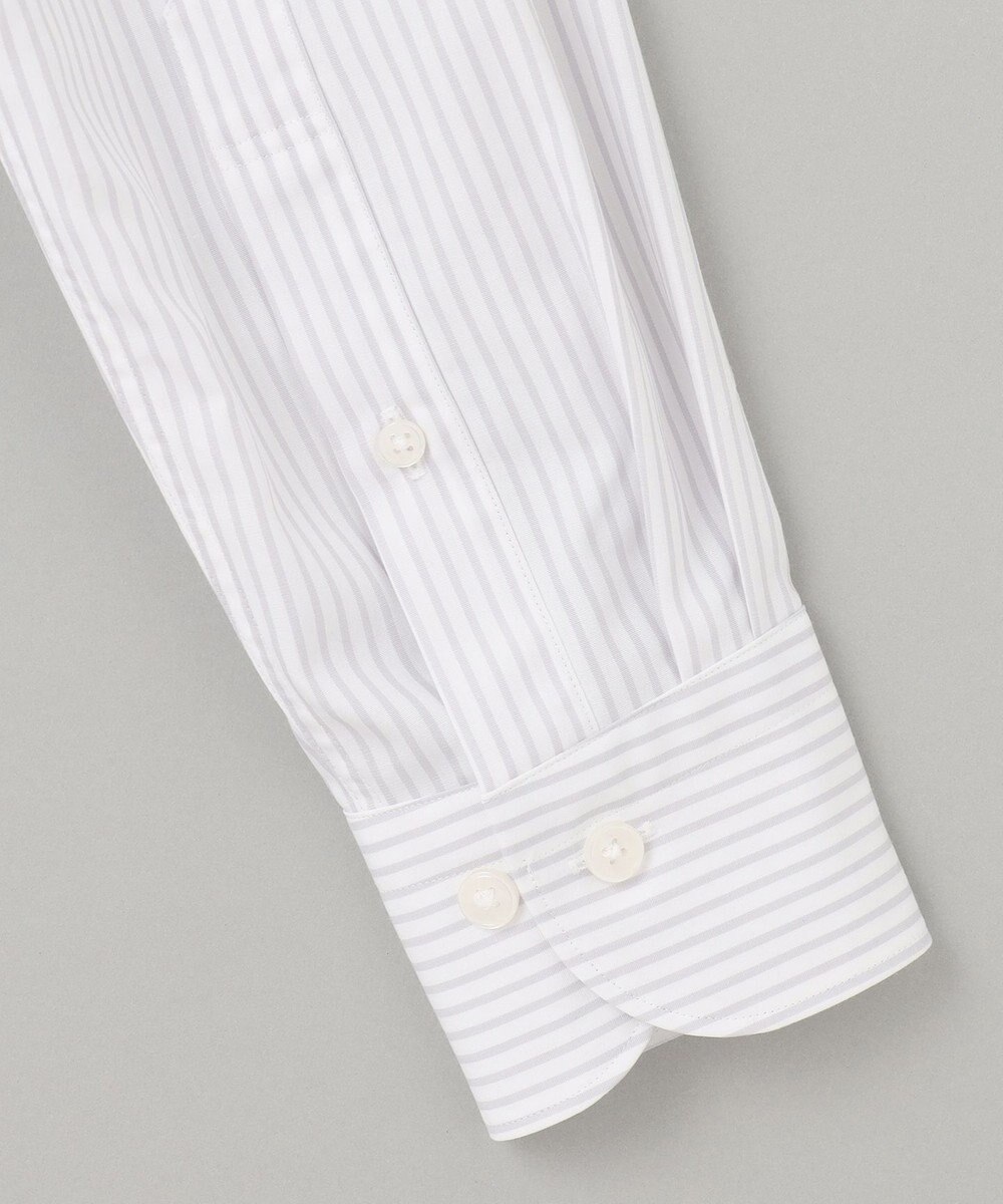 GOTAIRIKU 【形態安定】PREMIUMPLEATS_セミワイドカラー 通年ドレスシャツ（ストライプ） 