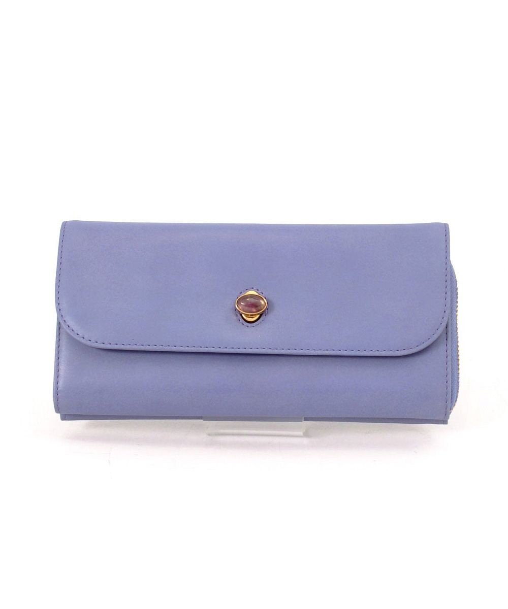 UNBILLION ペルケ perche ジェムストーンヒネリかぶせ長財布 