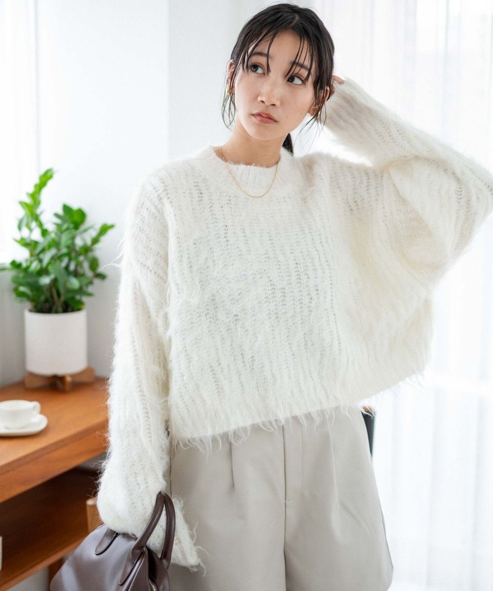 WEGO ブラッシュニットショートプルオーバー 