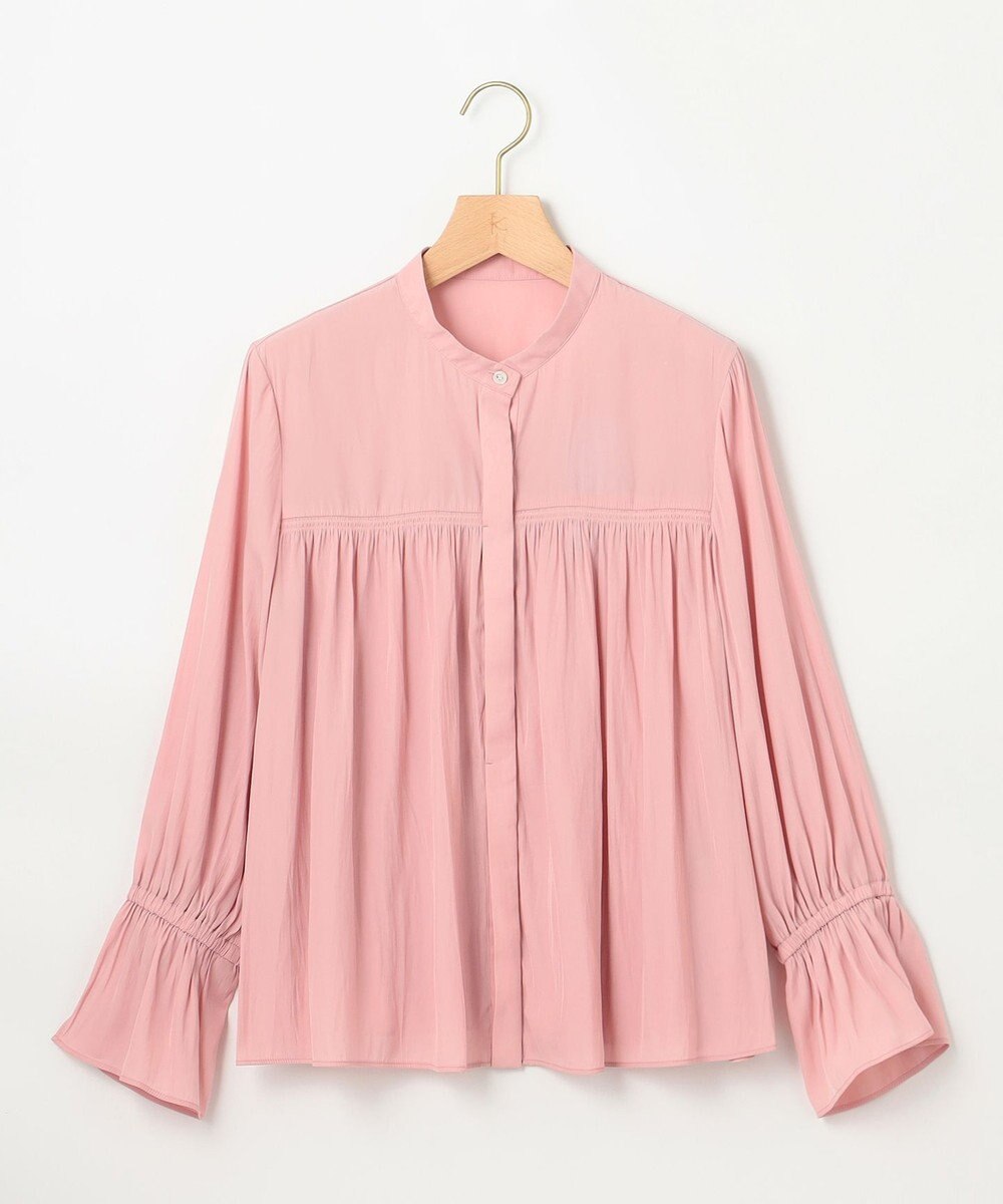 組曲 L 【WEB限定】ギャザーライトデシン ブラウス 