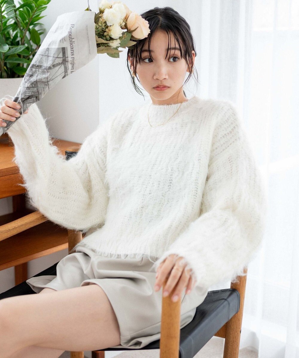 WEGO ブラッシュニットショートプルオーバー 