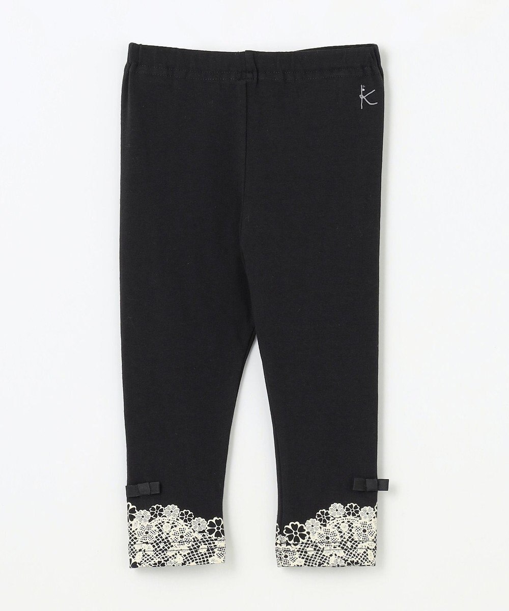 組曲 KIDS 【80-100㎝】１０分丈フラワープリント レギンス 