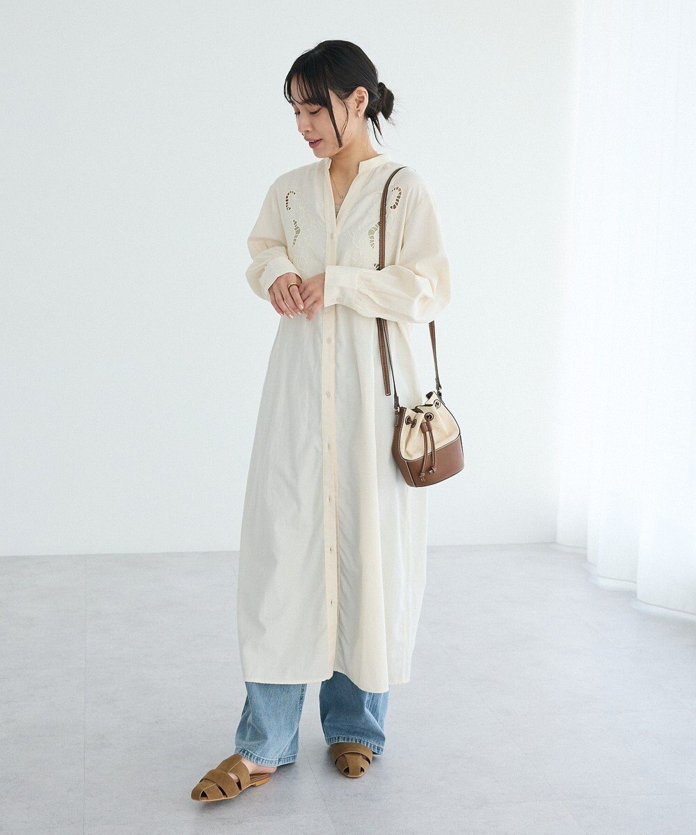 CRAFT STANDARD BOUTIQUE インド製 カットワークシシュウワンピース 