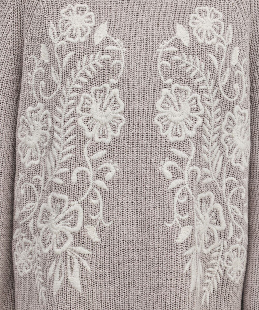 GRACE CONTINENTAL エンブロイダリーニットワンピース 