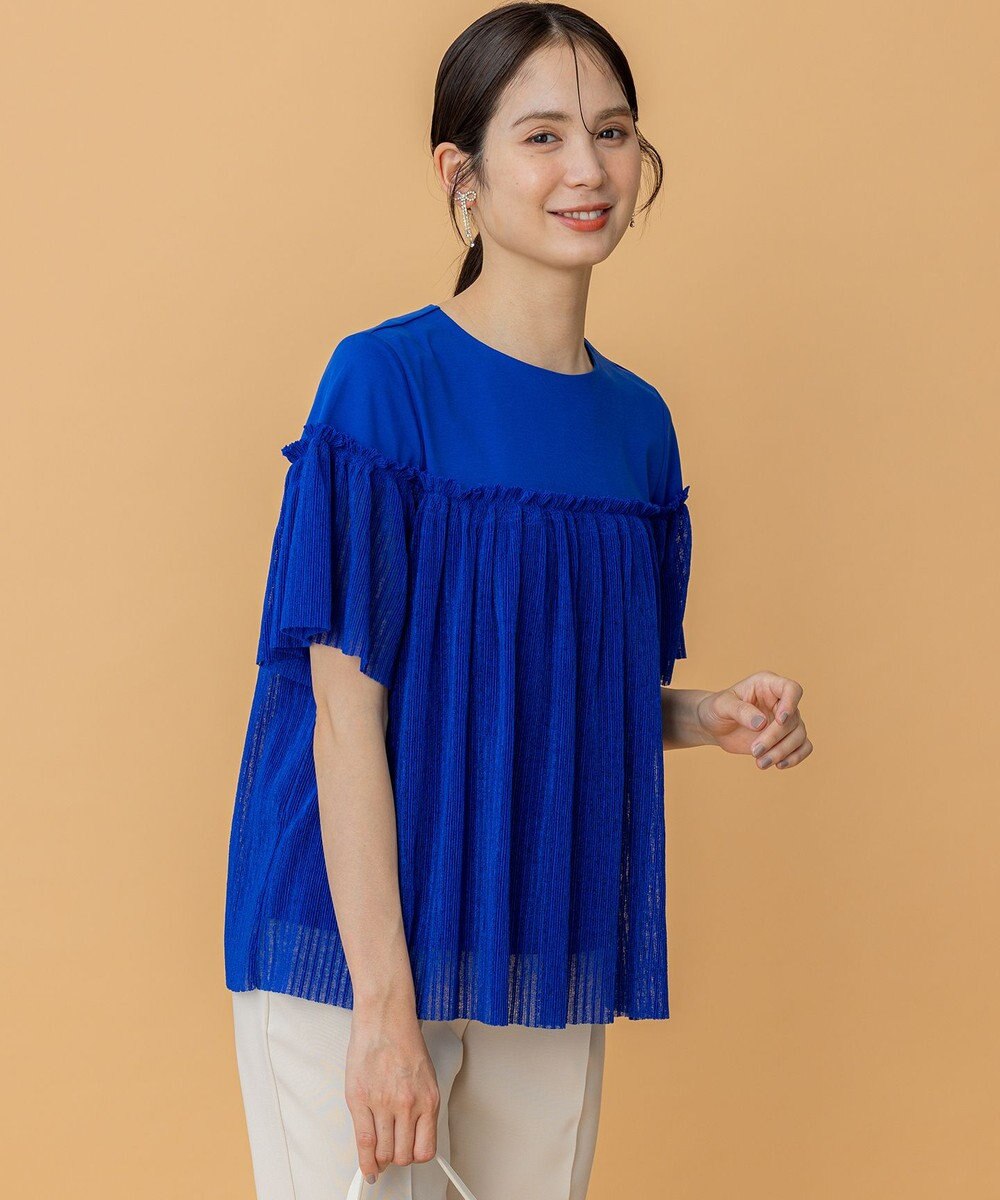 組曲 S プリーツコンビ5分袖 カットソー 