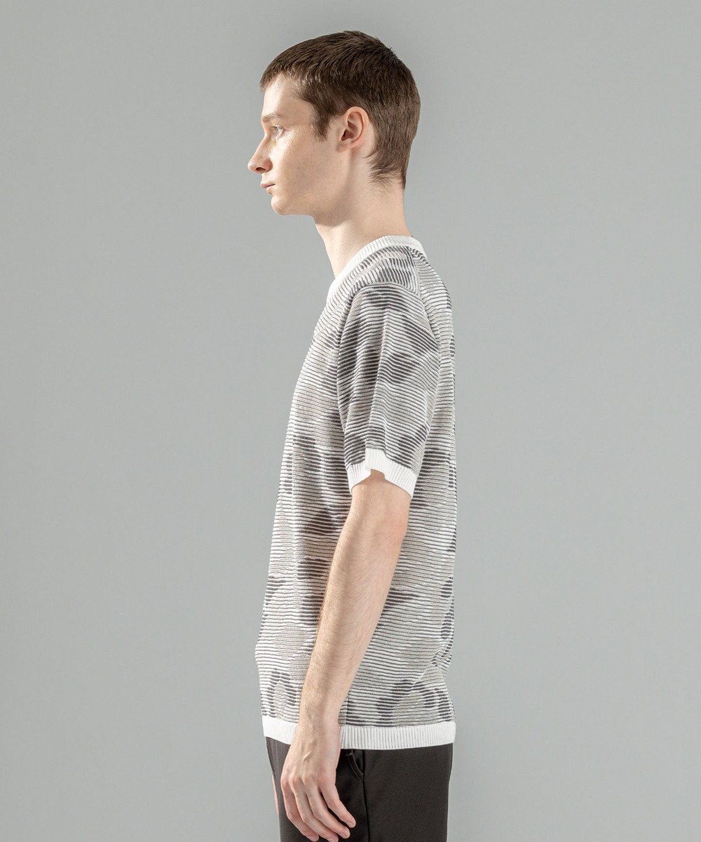 JOSEPH HOMME メキシカンブラインドジャガード　クルーネック半袖ニット 