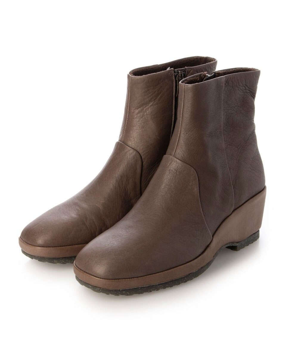 MODE ET JACOMO <D'ICI>ウェッジソールスクエアトゥブーツ 