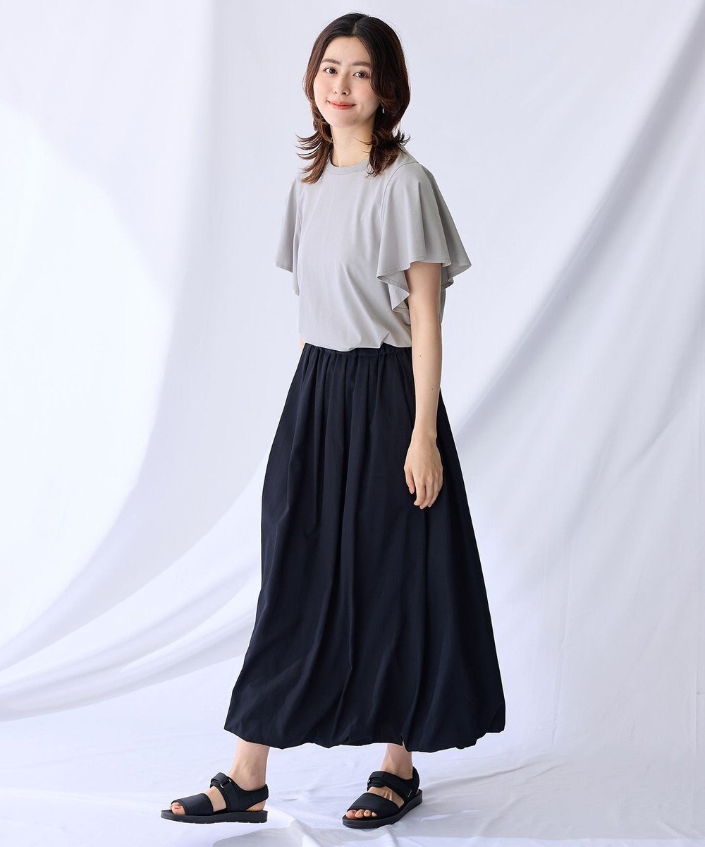 ANY L 【洗濯機可/接触冷感/UVケア】ソロナフリルスリーブプルオーバー 