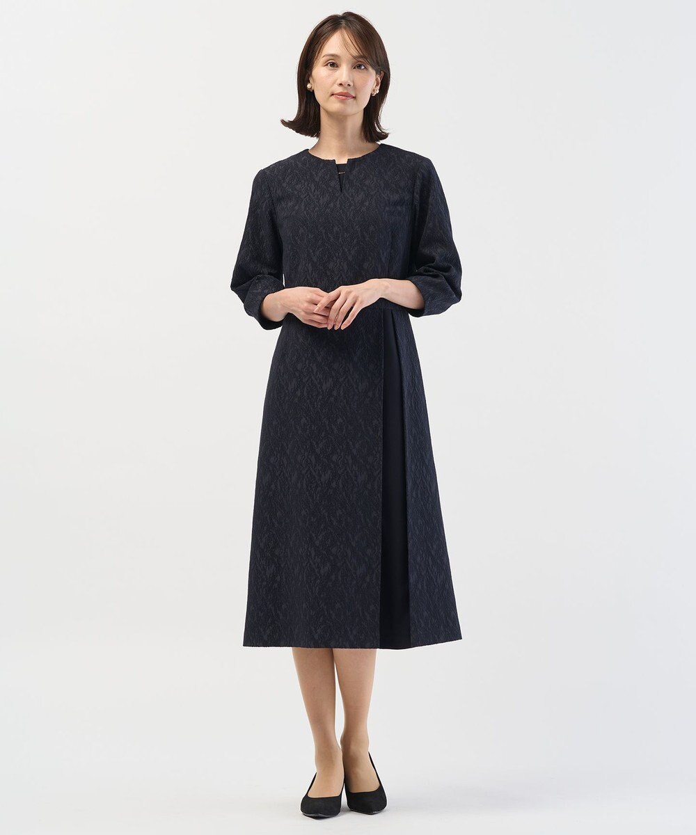 J.PRESS LADIES S ボタニカルジャガード ワンピース 