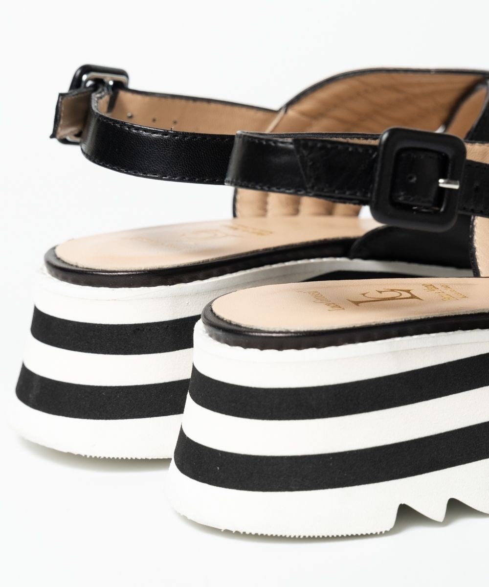 BONTRE 【LucaGrossi/ルカグロッシ】厚底クロスベルトストラップサンダル 