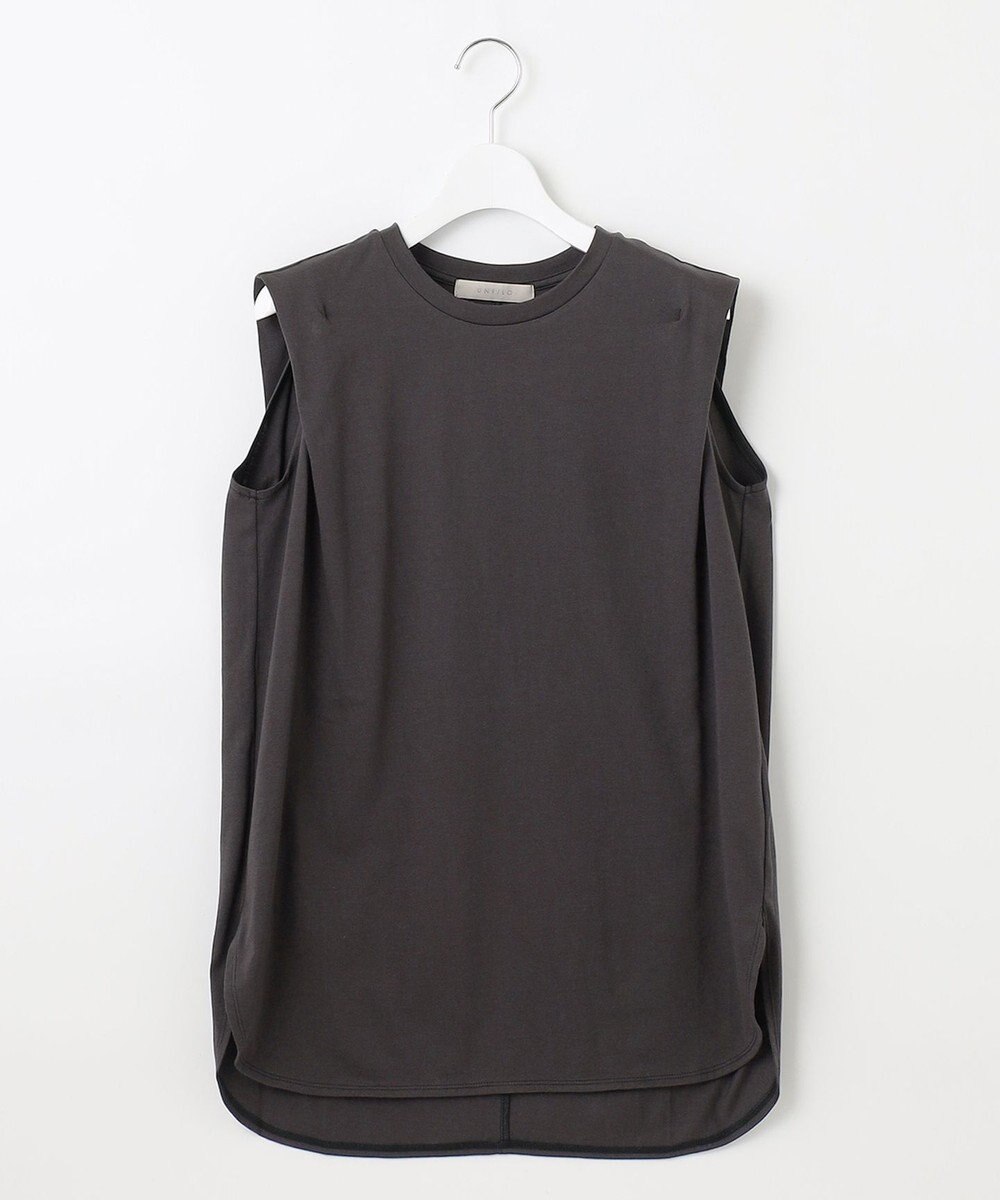 UNFILO 【吸水速乾/マシンウォッシャブル】ショルダータック カットソー 