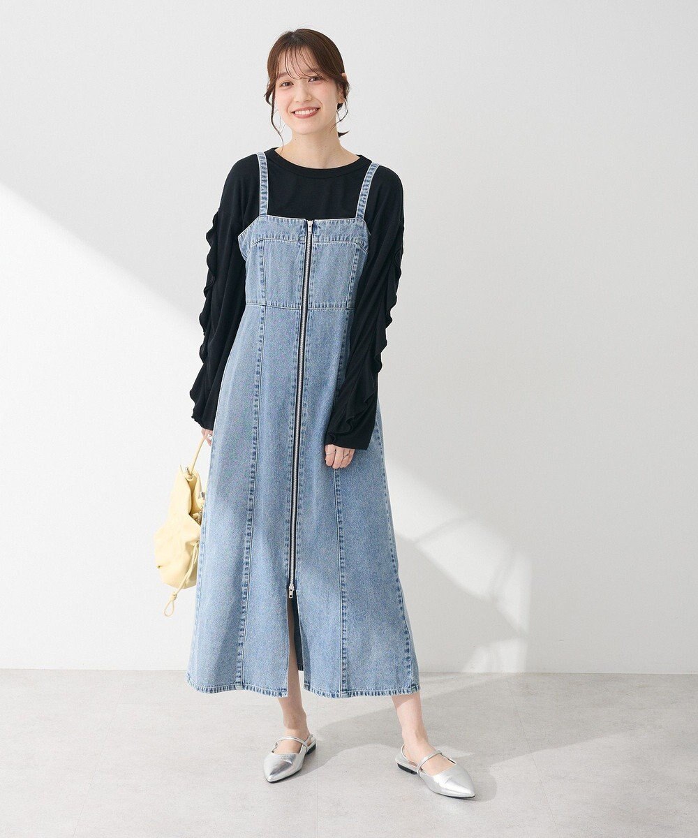 Green Parks ・ＥＬＥＮＣＡＲＥ　ＤＵＥ　デニムＷ－ＺＩＰジャンスカ 