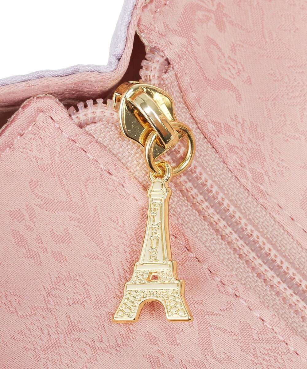 Maison de FLEUR トリコロールフリルハンドルトートバッグ 