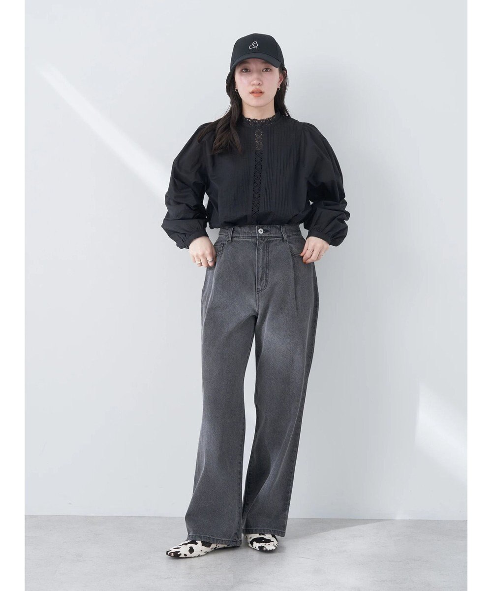 earth music&ecology ピンタックレースブラウス 