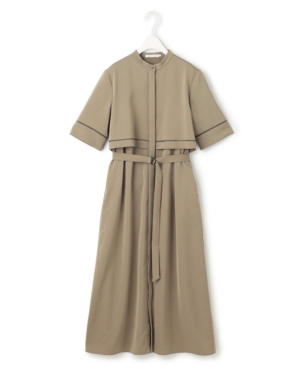 ICB L 【ASUMI・MANAMIコラボ 丈が選べる】ハシゴレースシャツワンピース 