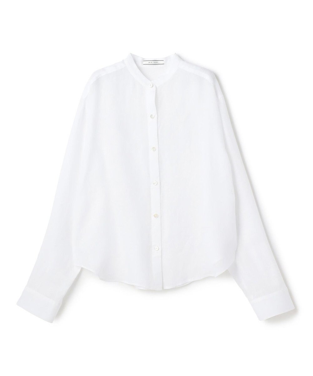 BEIGE， HALITE / リネンシアー オーバーサイズシャツ 