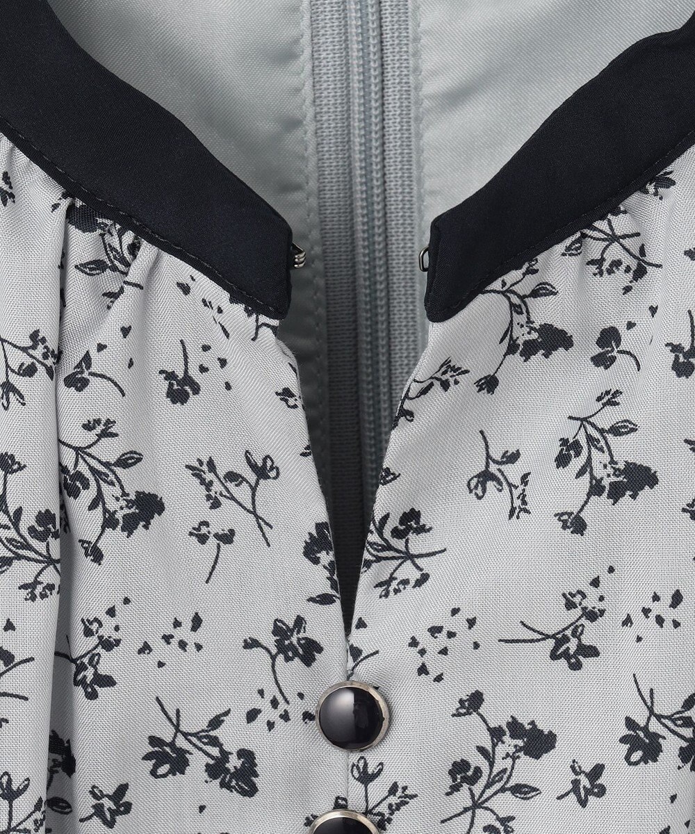 J.PRESS LADIES 【洗える】 スパンローンフラワー バンドカラー ワンピース 