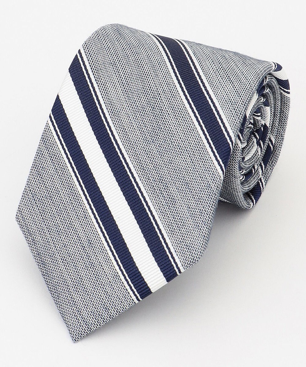 J.PRESS MEN 【LINEN MIX COLLECTION】レジメンタル ネクタイ 