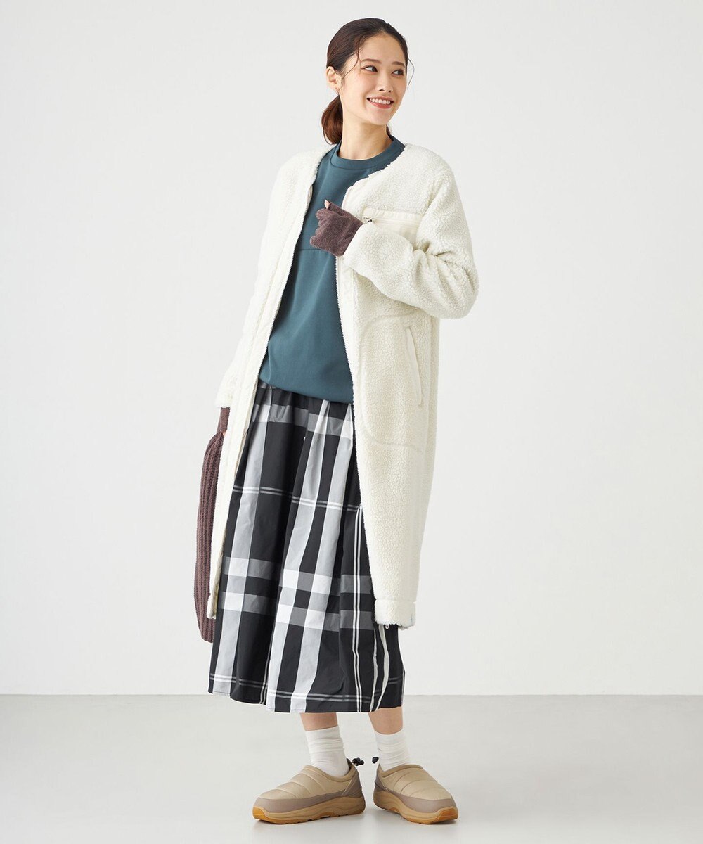 SHARE PARK LADIES 【LADIES】ボアフリースロングカーディガン 