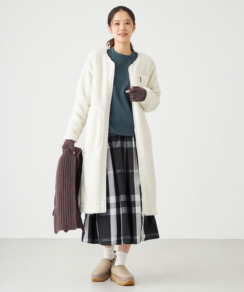 SHARE PARK LADIES 【LADIES】ボアフリースロングカーディガン 