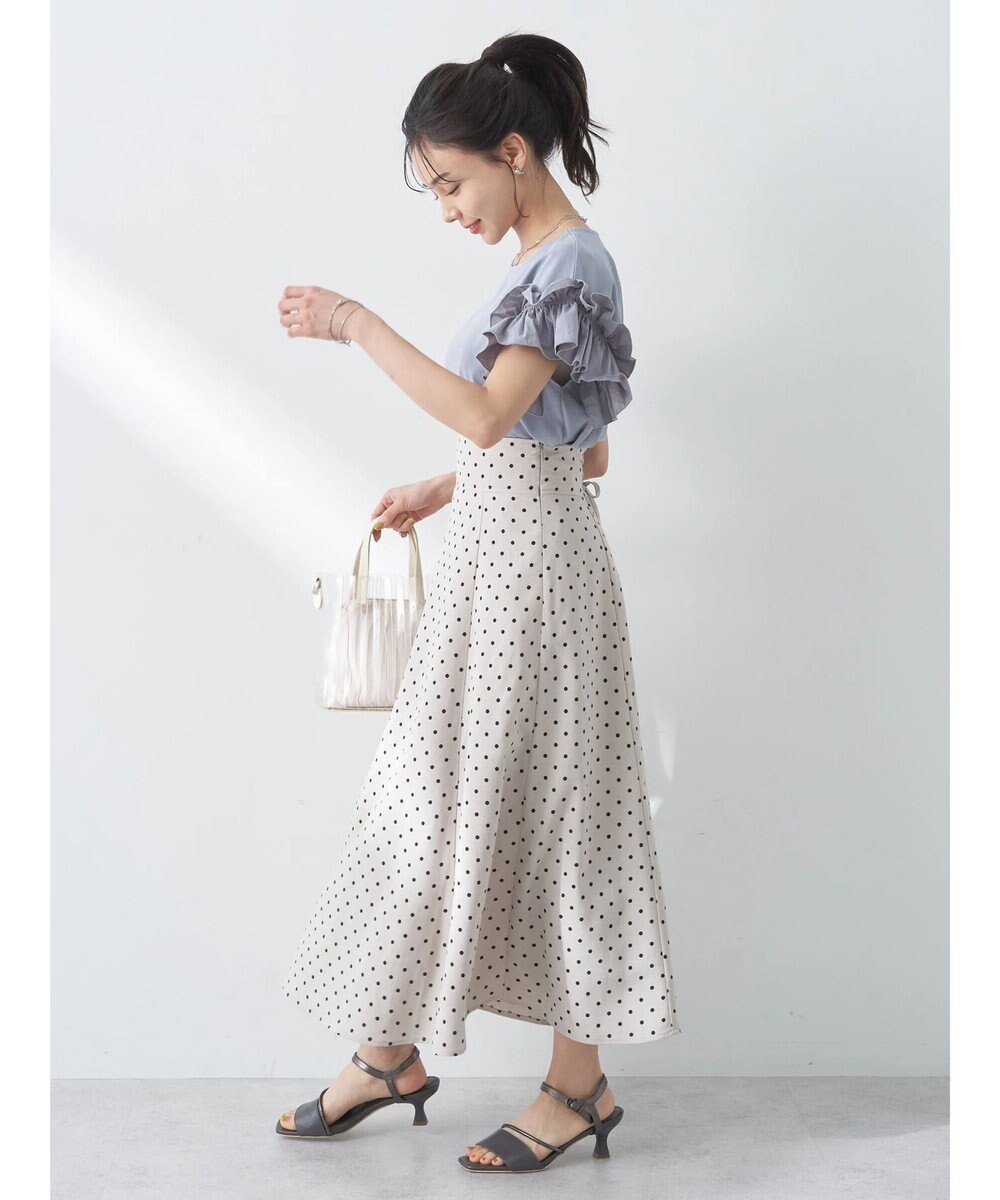 earth music&ecology フリルスリーブカットソー 