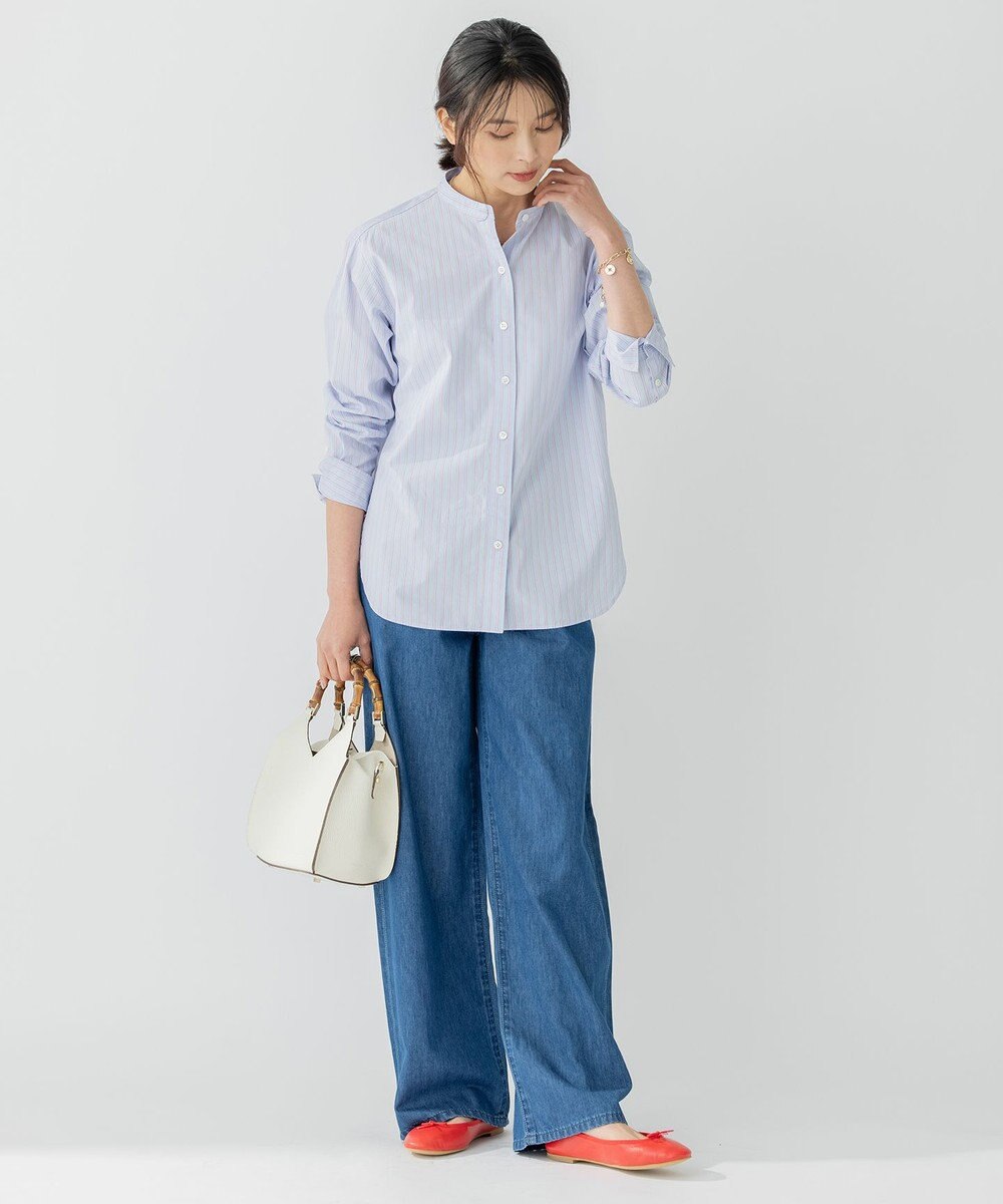 23区 【WEB限定/洗える】23区DENIM ライトダンガリー ワイドパンツ 