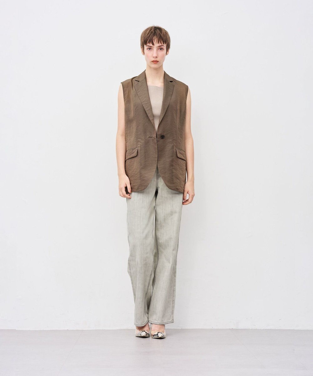 uncrave シアーオーガンジー テーラードジレ 