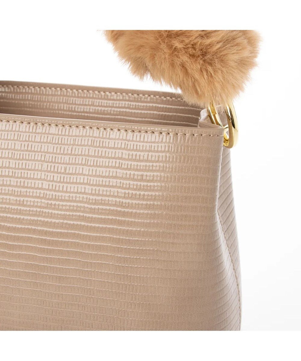 UNBILLION cachecache スパイラルエコファーハンドルスクエアミニショルダー 