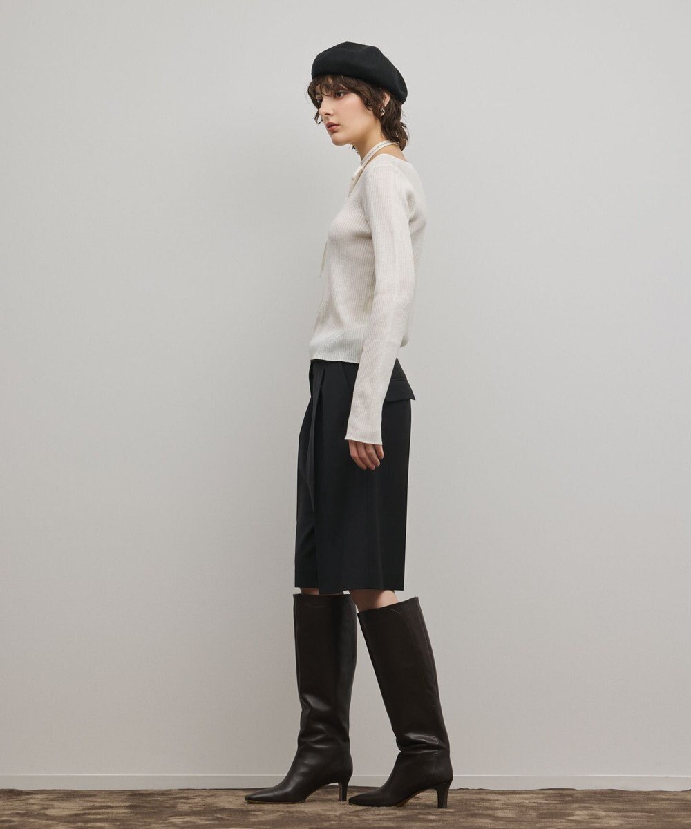 GRACE CONTINENTAL バイカラーリブニットトップ 