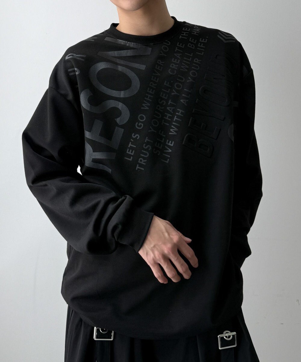 WEGO エンボスグラフィックT(LS) 