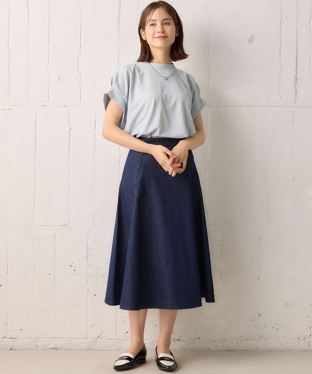 組曲 L 【WEB限定】ライトジョーゼット袖タック ブラウス 