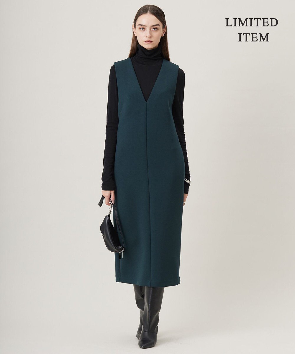 ICB L 【WEB限定・洗える】 コンパクトダブルフェイス ジャンパースカート 