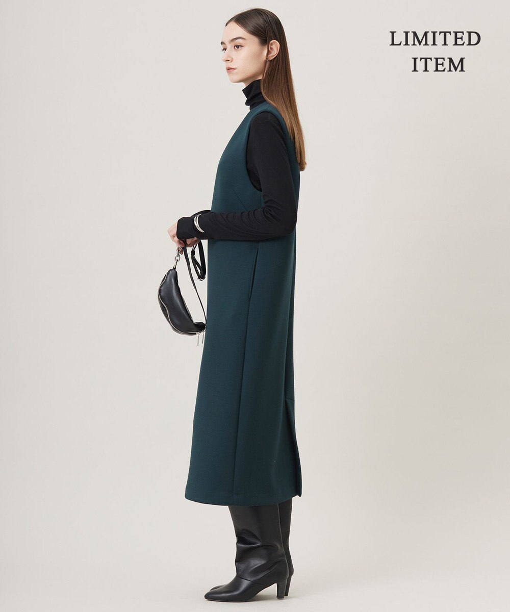 ICB L 【WEB限定・洗える】 コンパクトダブルフェイス ジャンパースカート 