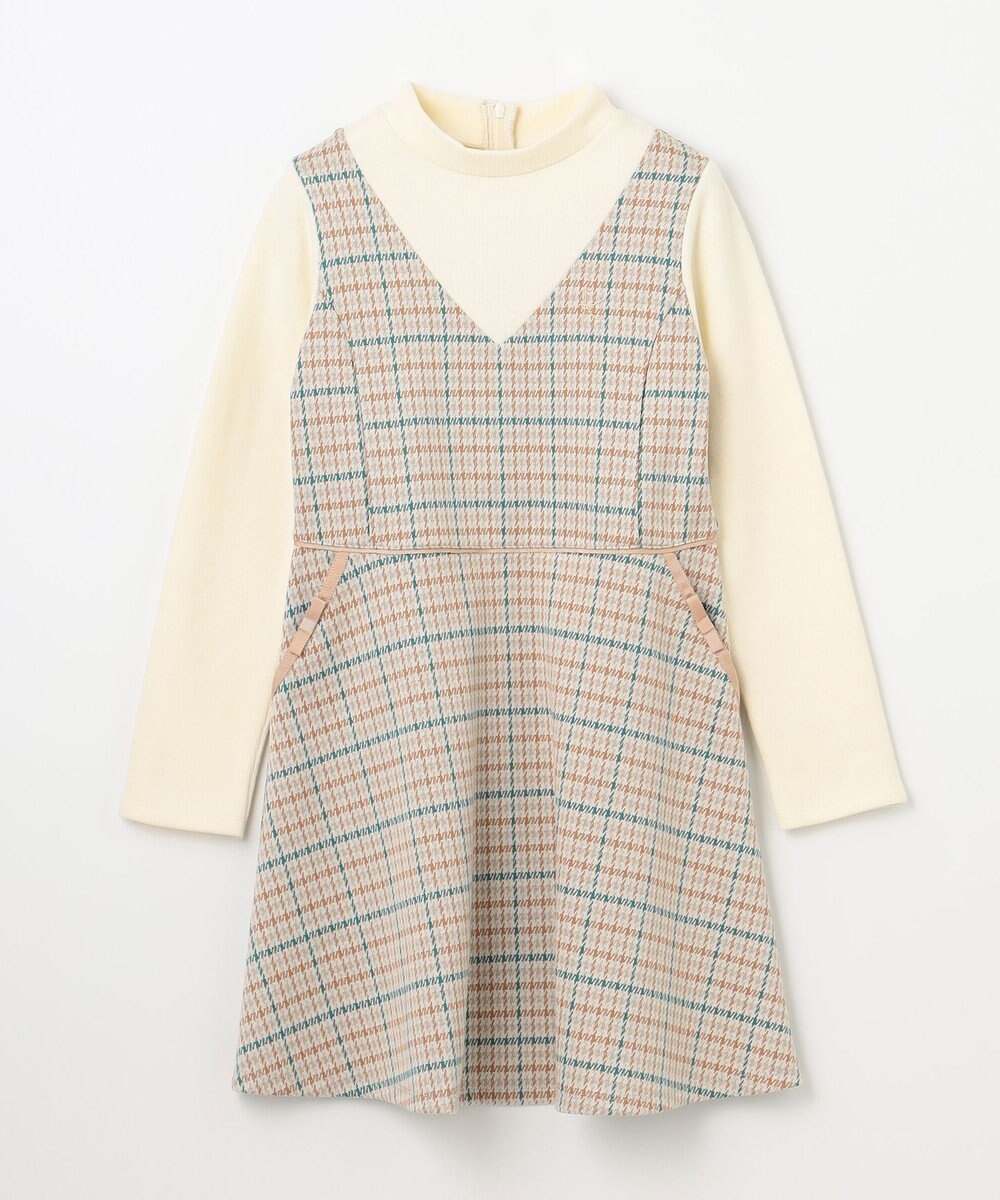 組曲 KIDS 【150-160㎝】チェック ワンピース 