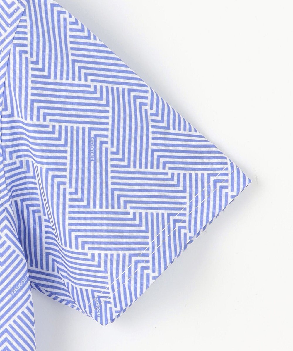 23区GOLF 【MEN】「HYGRA」幾何柄清涼ポロシャツ 