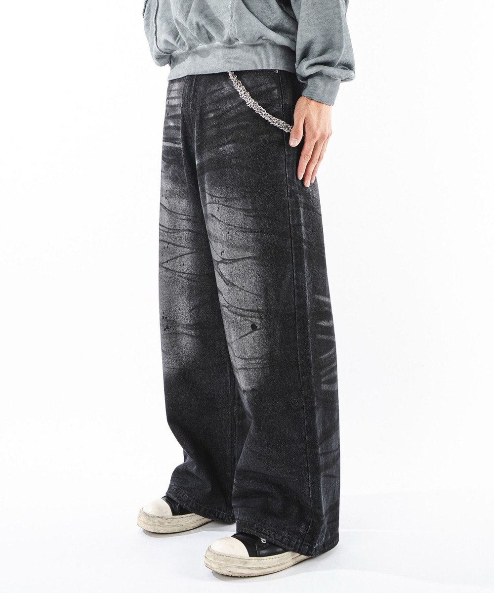 WEGO 【ユニセックス着用ITEM】スーパーバギーダーティデニムパンツ 