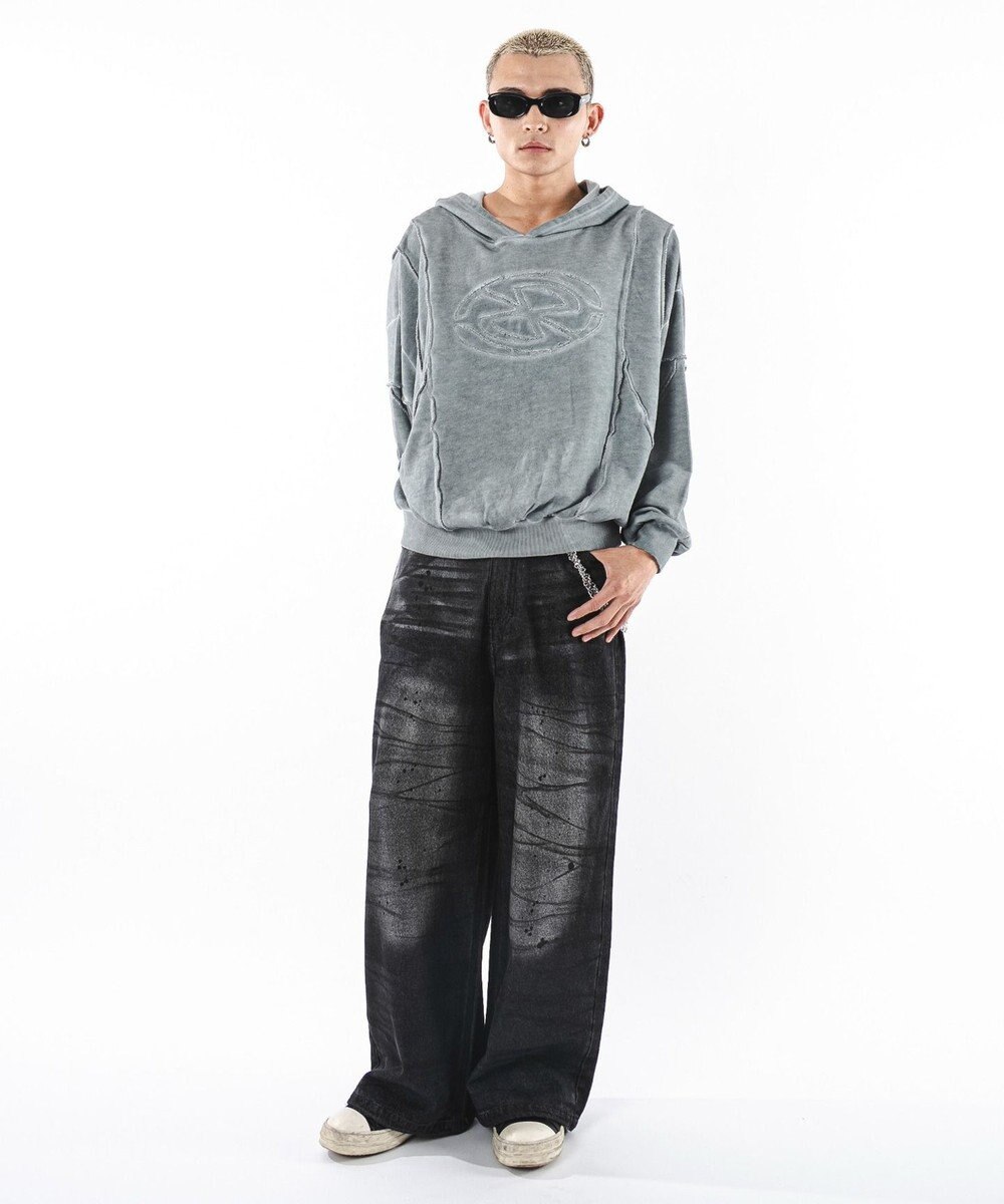 WEGO 【ユニセックス着用ITEM】スーパーバギーダーティデニムパンツ 