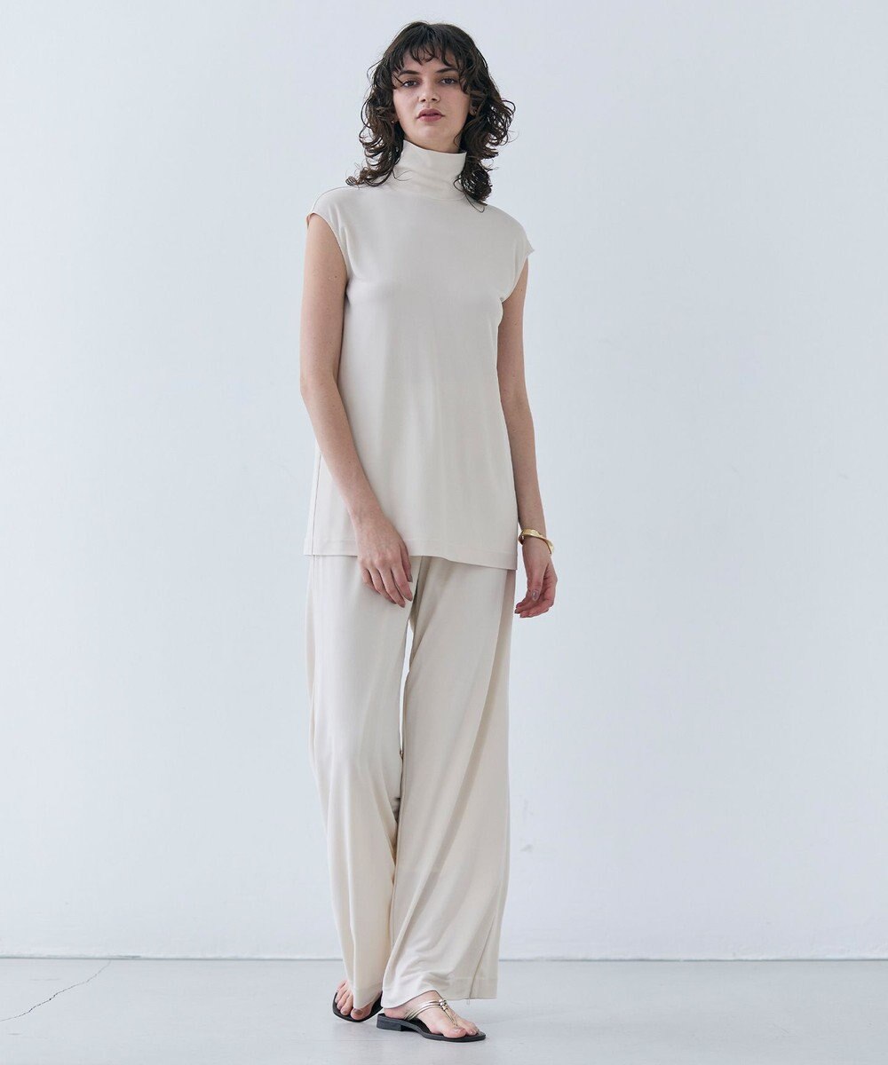 BEIGE， 【洗える・VERY 6月号掲載】MELLE / ジャージーハイネックカットソー 