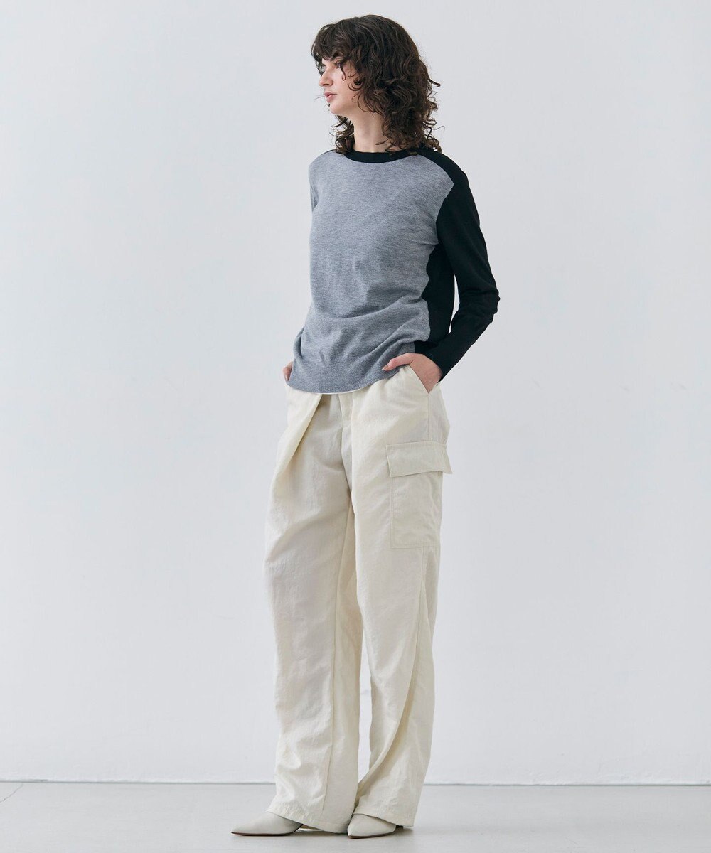BEIGE， 【洗える】ACANTHUS / カーヴィーシルエットカーゴパンツ 
