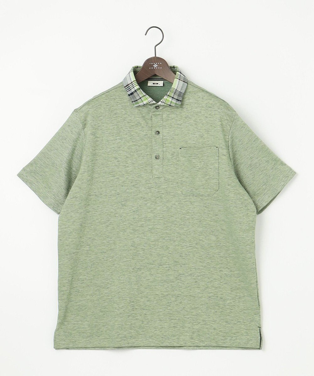 JOSEPH ABBOUD 【キングサイズ・吸水速乾】リネンハニカム ポロシャツ 