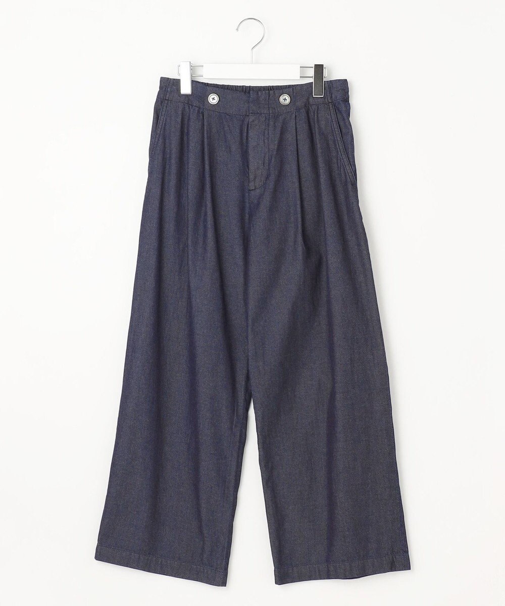 J.PRESS LADIES L 【洗える】5ozバージラコンパクト ワイド パンツ 