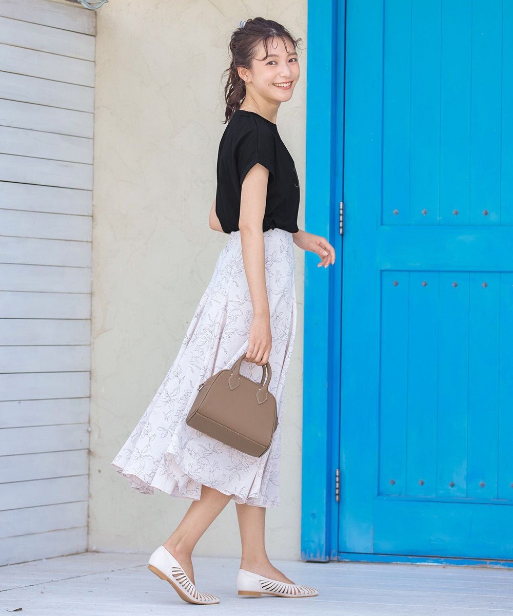 Tiaclasse 【洗える】立体刺繍ロゴTシャツカットソー 