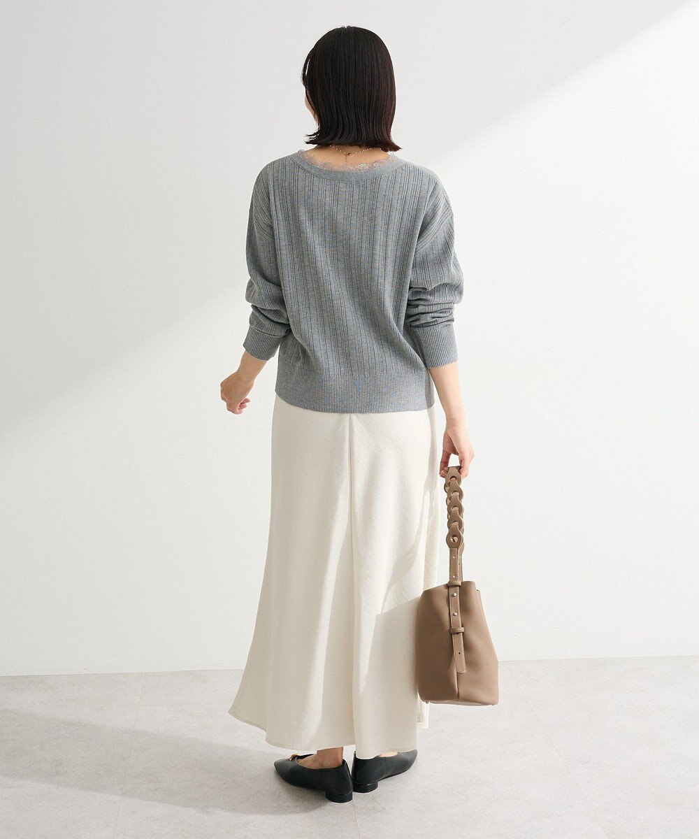 Green Parks レースドッキングニットカーディガン 