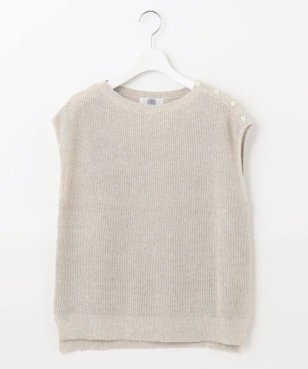 J.PRESS LADIES L 【洗える】 リネンコットン ニットベスト 