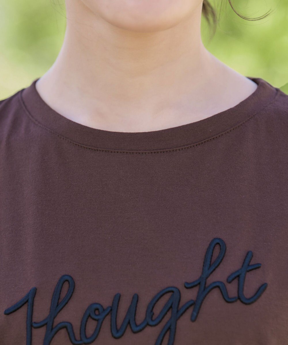 Tiaclasse 【洗える】立体刺繍ロゴTシャツカットソー 