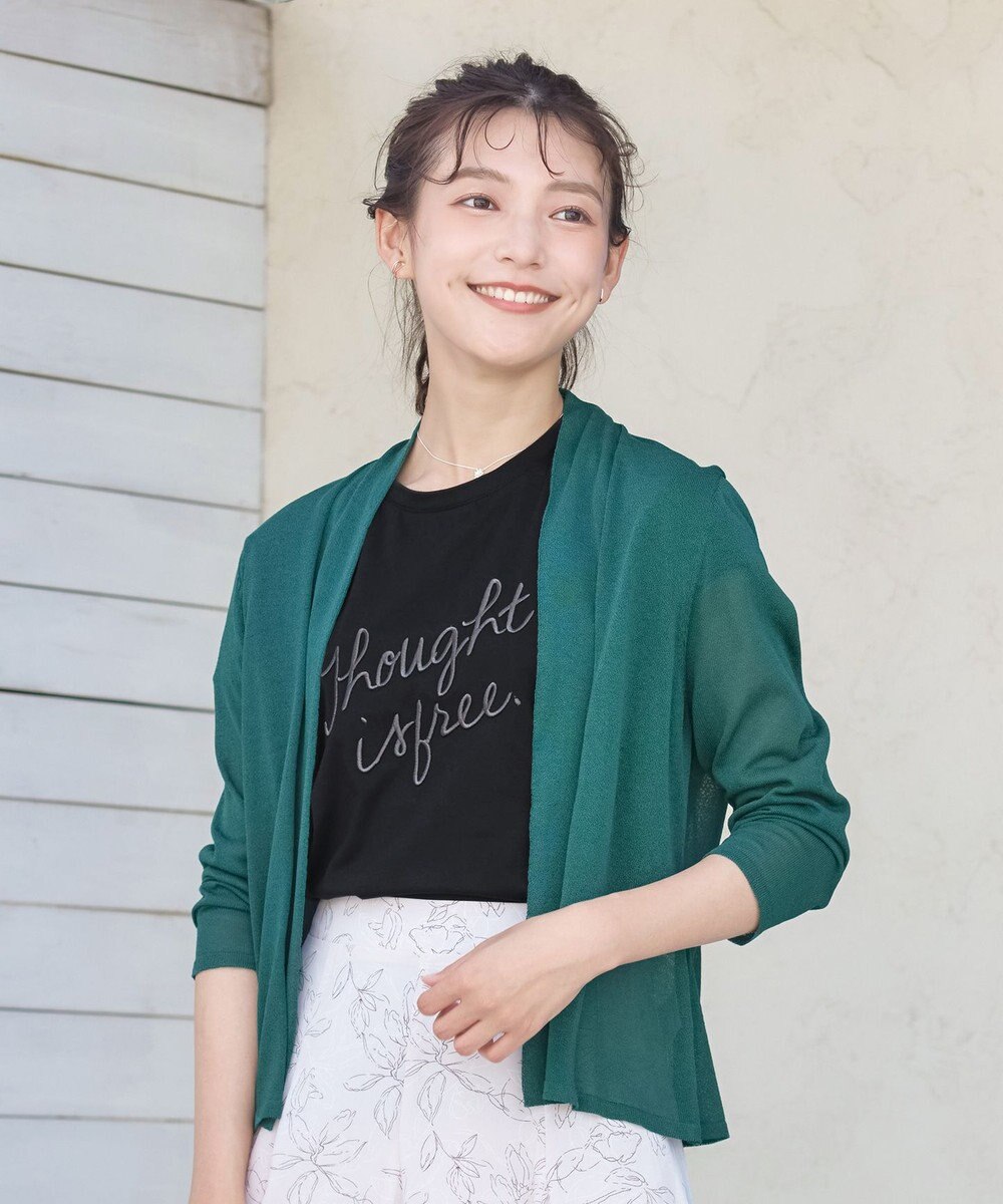 Tiaclasse 【洗える】立体刺繍ロゴTシャツカットソー 