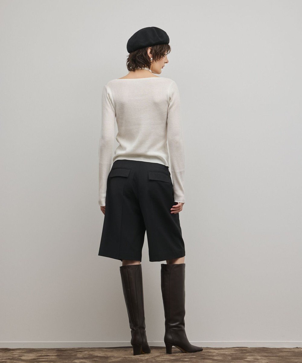 GRACE CONTINENTAL バイカラーリブニットトップ 