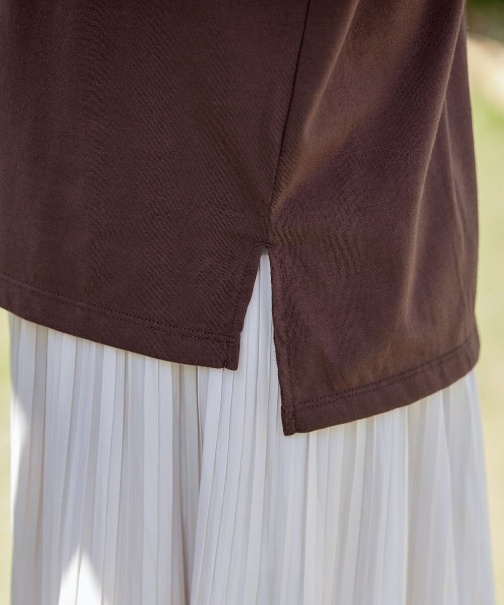 Tiaclasse 【洗える】立体刺繍ロゴTシャツカットソー 