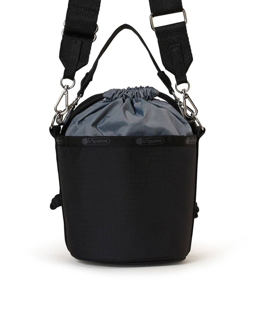 LeSportsac SM DRAWSTRING BUCKET/リサイクルドブラックJP 